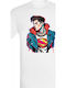 Herren Stedman T-Shirt Weiß Superman Design Dp2584