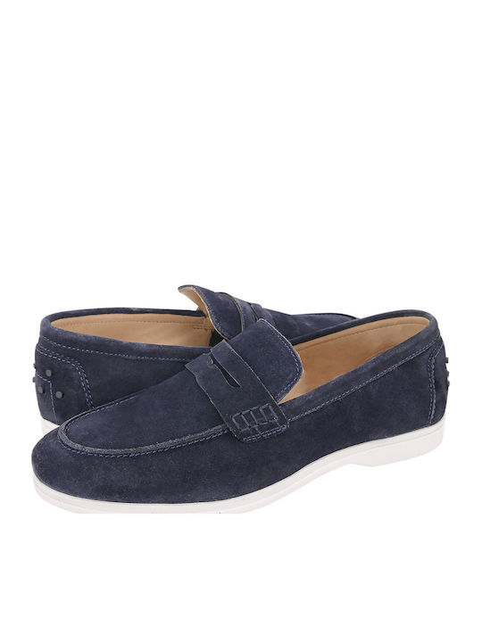 Suede Ανδρικά Loafers σε Μπλε Χρώμα