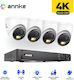 Annke Surveillance System 4 Cameras Cameras IP 5MP with Recorder NVR