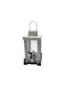 Tabletop Metallic Lantern White