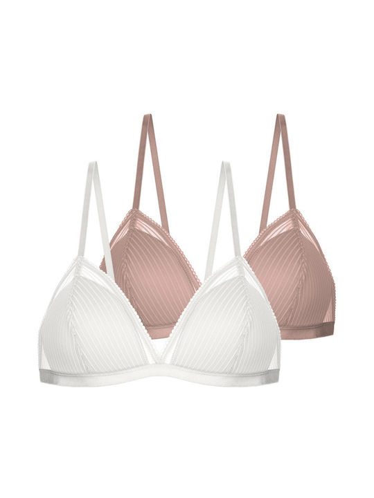 Dorina Women's Bralette Bra Ivory/Dusty Pink