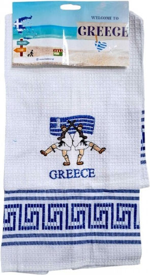 Πετσέτα Κουζίνας από 100% Βαμβάκι σε Λευκό Χρώμα 12τμχ