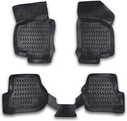 Σετ Μπροστινά και Πίσω 4τμχ για Skoda Octavia / Scout Volkswagen Scirocco 2008-2012 Μαύρα