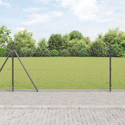 vidaXL Wire Fencing Set Gray 0.8x25m