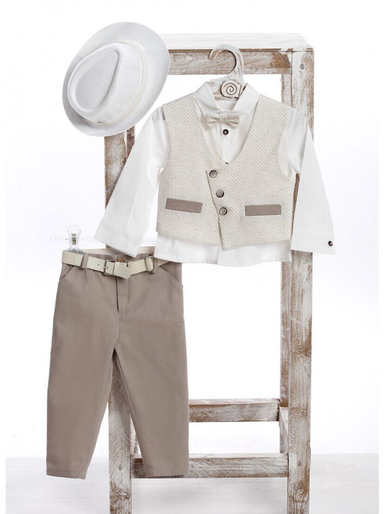 Lollipop Baptism Suit with Vest for Boys Multicolour K2548