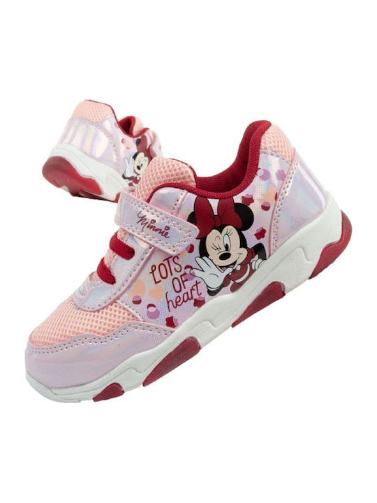 Παιδικά Sneakers με Σκρατς & Φωτάκια Ροζ