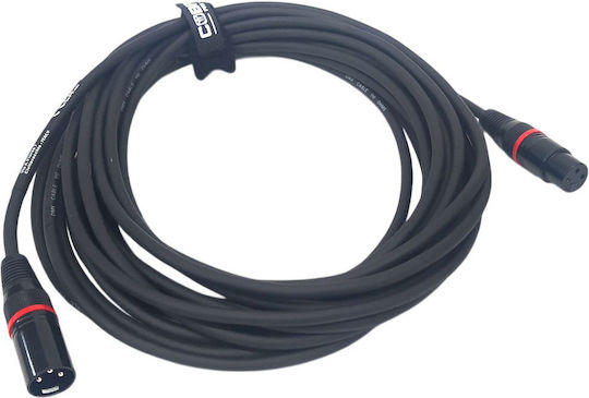 Cobra Cable XLR male - XLR female Μαύρο 10m (DMX0-10R)