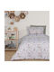 Das Home Σετ Σεντόνια Μονά Βαμβακερά Beige, Olive 170x260cm 3τμχ