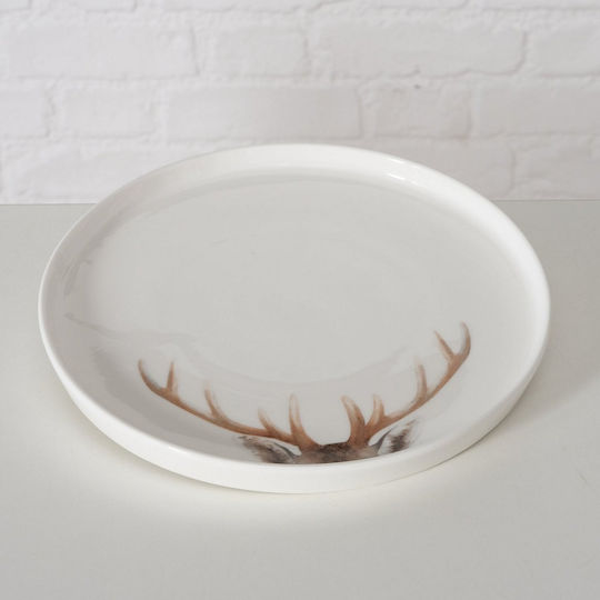 MSA Farfurie joasă Ceramică Alb cu Diametru 21cm MSA Farfurie joasă Ceramică Alb cu Diametru 21cm