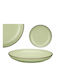 Atmosphera Olive Green Πιάτο Ρηχό Κεραμικό Πράσινο 20cm