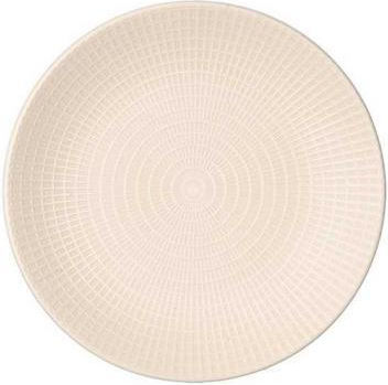 Atmosphera Engraved Beige Serving Plate Shallow Ceramic Beige 20.5cm