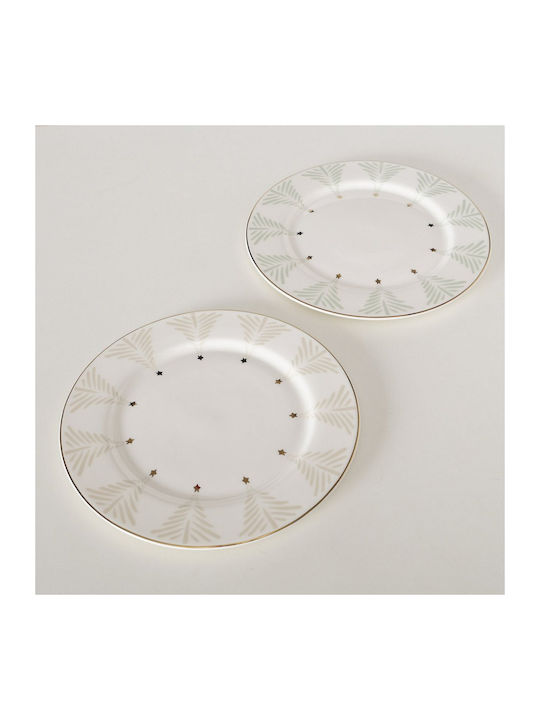 MSA Christmas Plate Porcelain Beige D27cm.