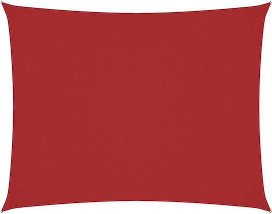 vidaXL Rechteckig Sonnensegel Rot mit PU-Beschichtung 2x3.5m