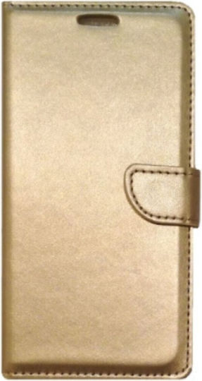 Book Δερματίνης / Σιλικόνης Χρυσό (Huawei Mate 10 Pro)