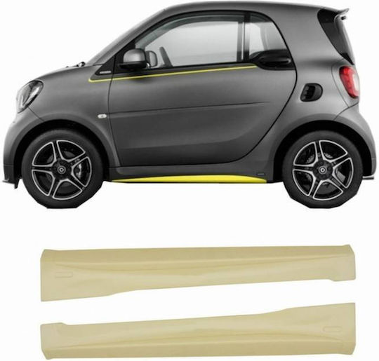 Side Skirts Smart Fortwo 453 2014+ Brabus Look ABS Plastic 2 Pieces