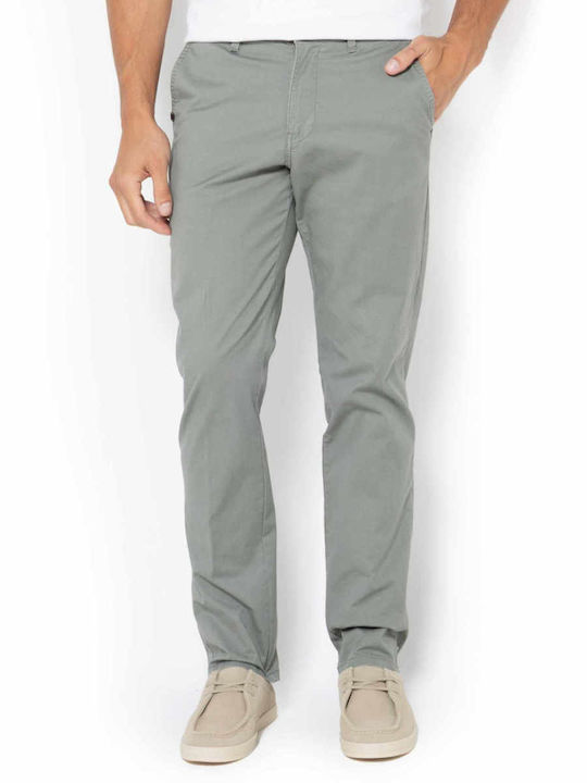 The Bostonians Hose Chino Elastisch Olive Grey