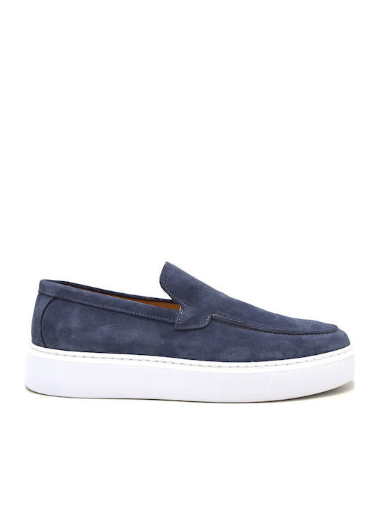 Damiani Men's Suede Loafers Blue