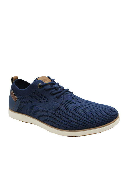 Whesley Men's Synthetic Leather Casual Shoes Blue