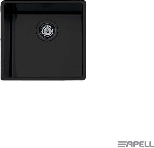 Apell Linear Plus Chiuvetă De Bucătărie Sub Masă Din Granit Lichid L50xL40cm Neagră