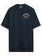 Cotton Division Back To Future Oversize T-shirt Navy Hill Valley Usa Mbftso001