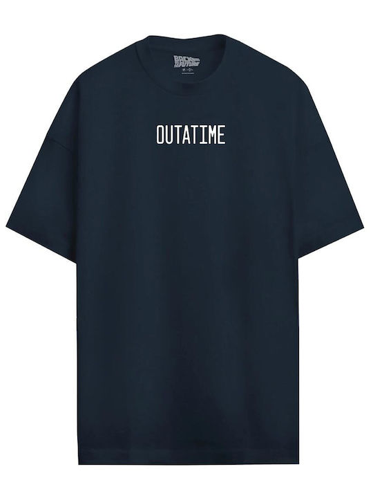 Cotton Division Back To Future Oversize T-shirt Navy Outatime Mbfts015