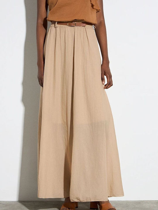 Hoch tailliert Maxi Rock Sand