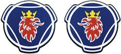 3D Aufkleber Logo Scania 5cm 2Stk 3D Aufkleber Logo Scania 5cm 2Stk
