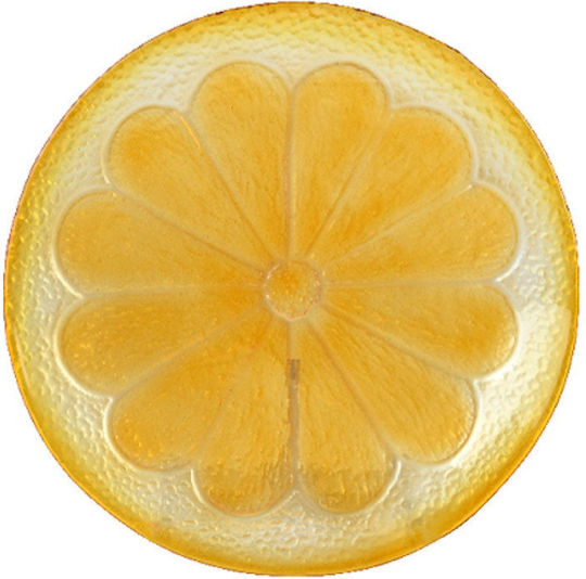 Kaemingk Teller Untiefe Glas Orange mit Durchmesser 14.5cm