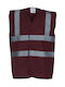 Yoko Hvw100p Men's Safety Vest with Reflective Film Red