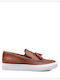 Leder Herren Mokassins in Tabac Braun Farbe