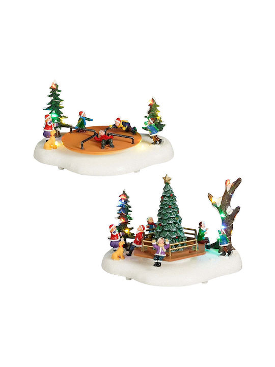 MSA Christmas Illuminated Decorative Village with Battery with Movement 13.5x20x13.5cm.