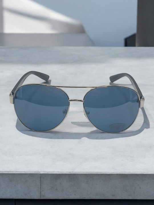 Dasoon Vision Unisex Sunglasses with Silver Frame and Blue Lens 2478035