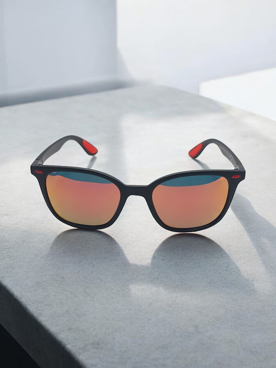 Dasoon Vision Unisex Sunglasses with Black Frame and Orange Polarized Lens 2478073