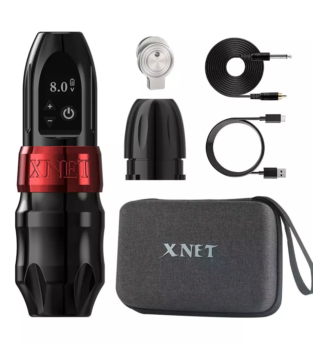 A-6/ 新品未使用 XNET EXOtattoomachine ful set XNET EXO Professional Wireless Tattoo Machine Rotaty Pen
