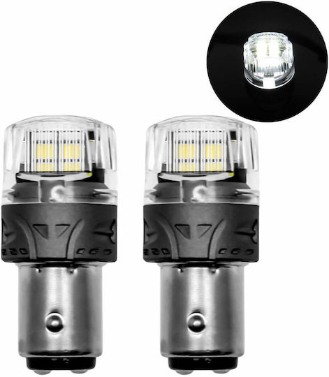 NovSight Λάμπες Αυτοκινήτου & Μοτοσυκλέτας P21/5W-BAY15D-1157 LED 6500K Ψυχρό Λευκό 12V 15W 2τμχ