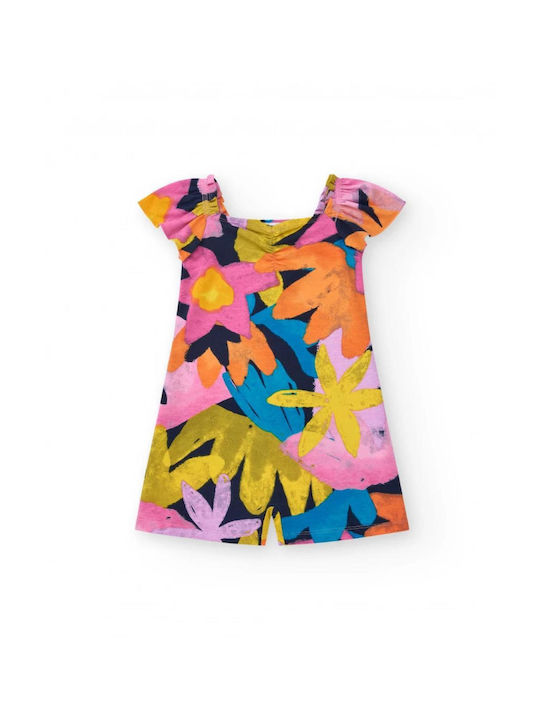 Salopetă scurtă pentru copii din material textil Multicolor