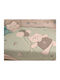 Double Sided Cotton Baby Quilt 100x120cm Mint
