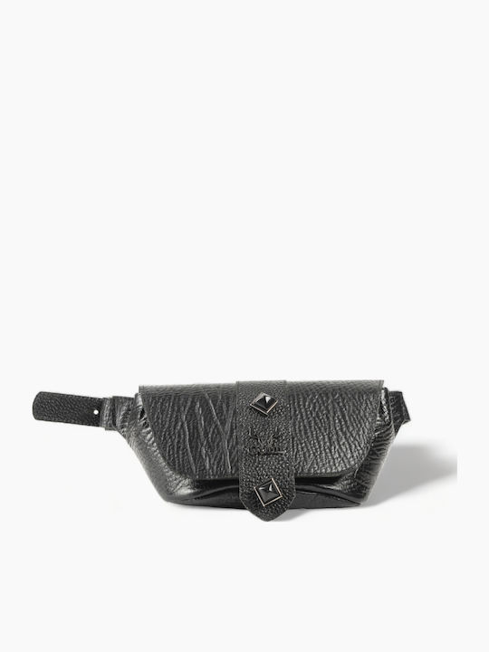 Genui Leather Women's Бъм Баг на кръста Черен