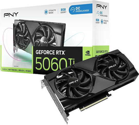 PNY GeForce RTX 5060 Ti 8GB GDDR7 Dual Fan OC Κάρτα Γραφικών