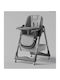 Homeone Foldable Highchair with Metal Frame & Leatherette Seat Gray