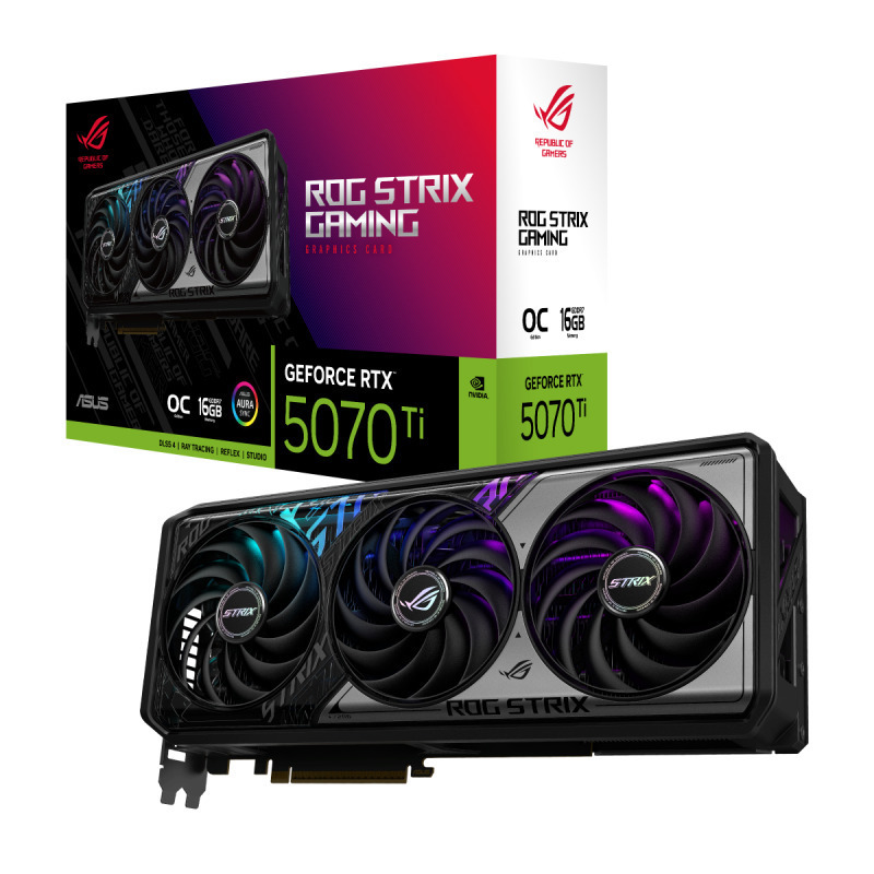 Asus GeForce RTX 5070 Ti 16GB GDDR7 ROG Strix OC Edition Κάρτα Γραφικών