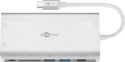 Goobay Premium USB-C Докинг станция с HDMI 4K PD Ethernet