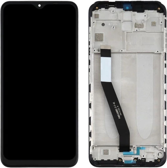 Екран със Сензорен Механизъм и Рамка за Xiaomi Redmi 9 (Черен)
