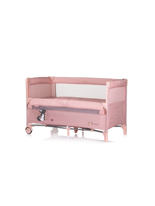 Chipolino Loc de joacă 2 Nivele cu Saltea Roz 125x71cm