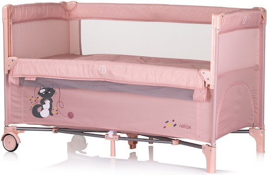 Chipolino Loc de joacă 2 Nivele cu Saltea Roz 125x71cm
