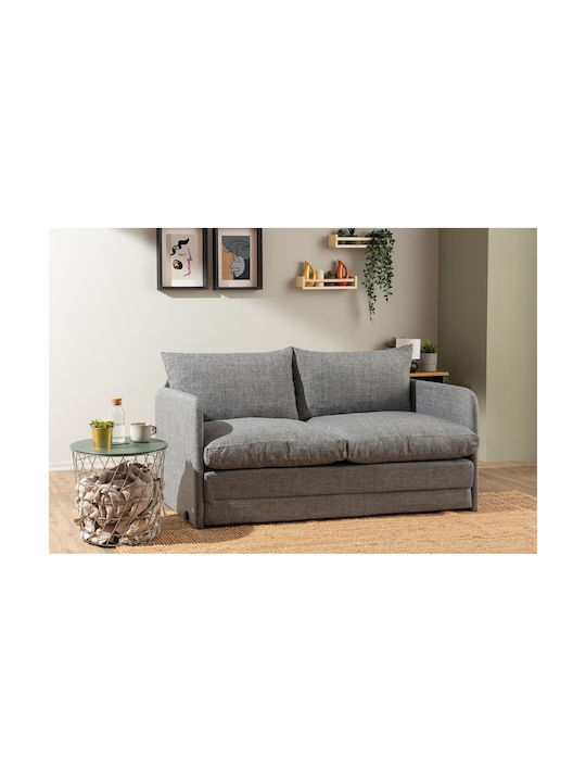 Saga Two-Seater Couch Bed Light Gray 148x70x66 cm