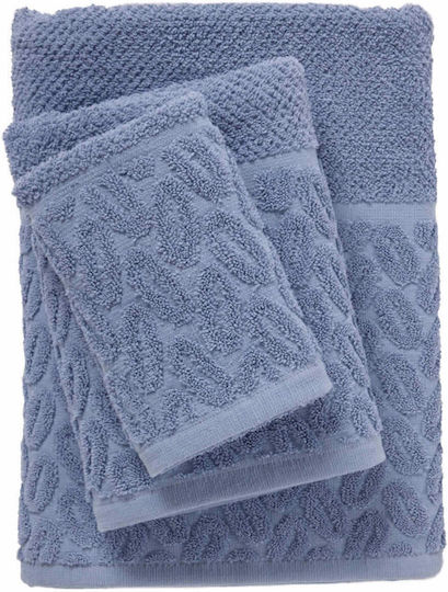 Das Home Bath Towel Set 3pcs 0783 Blue Weight 550gr/m²