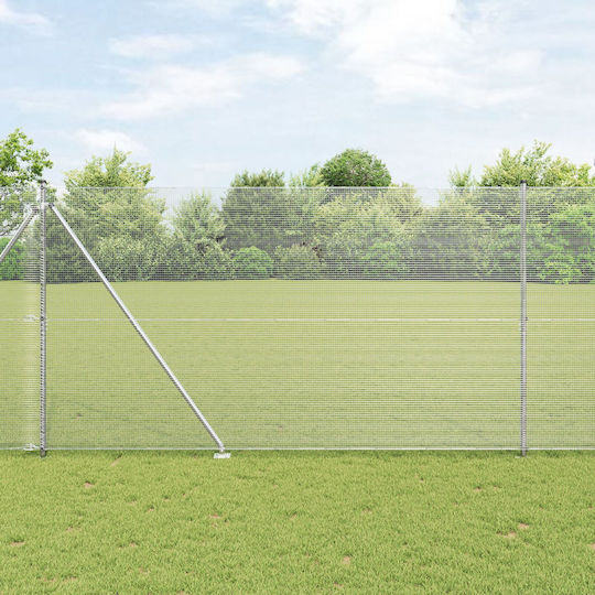 vidaXL Plasă de sârmă Galvanizat Module Argintiu 1.5x25m
