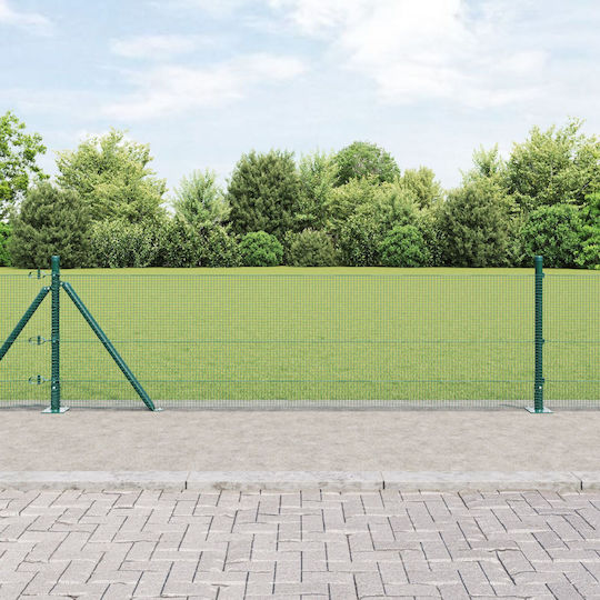 vidaXL Wire Fencing with PVC Coating Set Green 0.4x50m