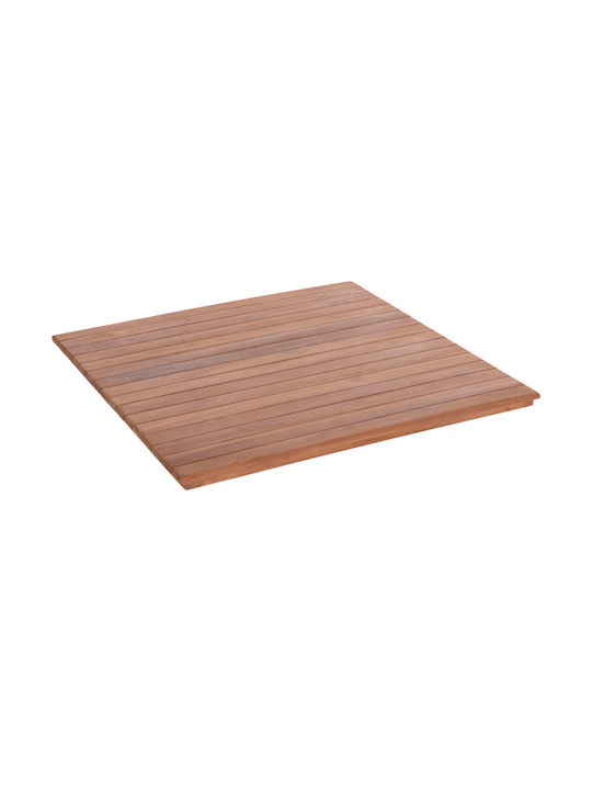 HomeMarkt Square Table Surface made of Solid Wood Natural 80x80x4cm HM18137 1pcs